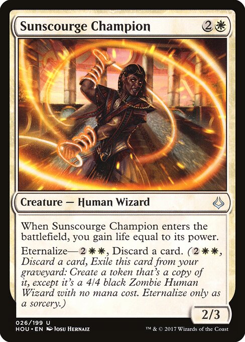 Sunscourge Champion — Front