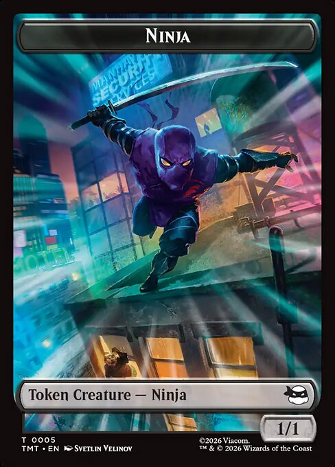 Ninja // Mutagen Double-Sided Token — Front — Ninja