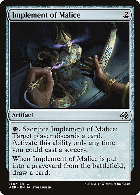 Implement of Malice — Front