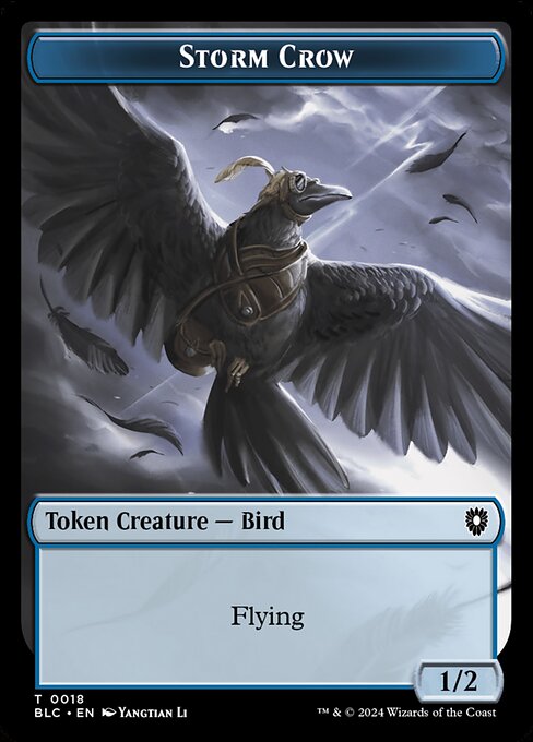 Storm Crow // Bird (003) Double-Sided Token — Front — Storm Crow