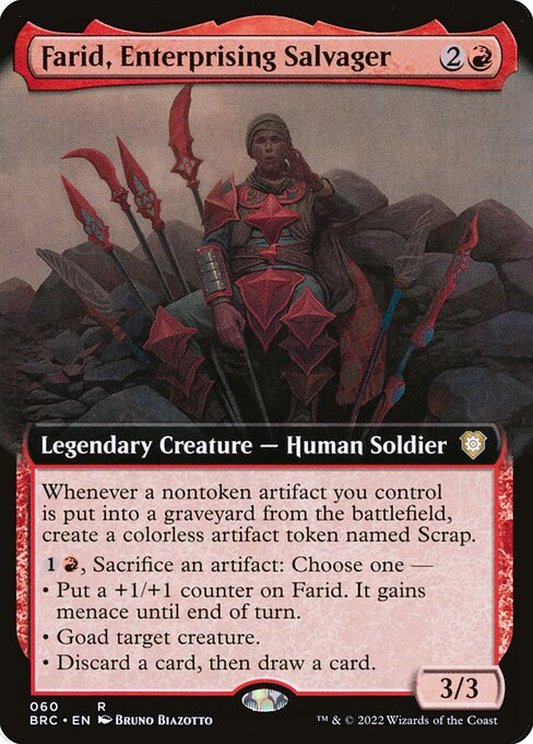 Farid, Enterprising Salvager (Extended Art) — Front