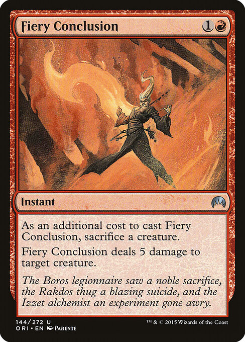 Fiery Conclusion — Front