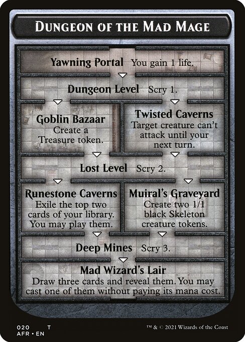Dungeon of the Mad Mage // Lost Mine of Phandelver Double-Sided Token — Front — Dungeon of the Mad Mage