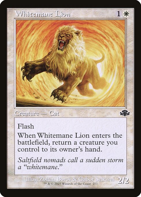 Whitemane Lion (Retro Frame) — Front