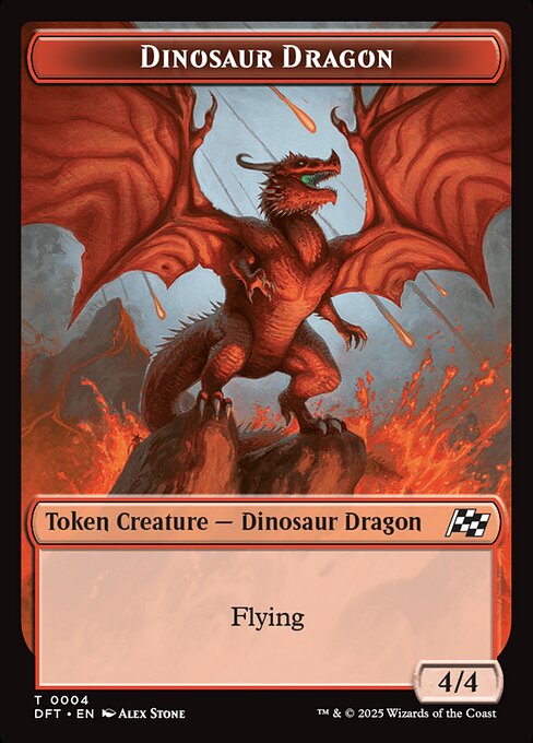 Dinosaur Dragon // Treasure Double-Sided Token