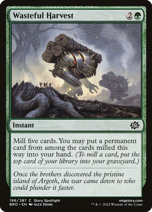Wasteful Harvest — Front