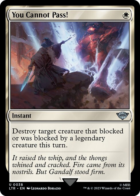 You Cannot Pass! — Front