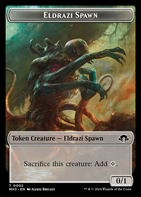 Eldrazi Spawn // Energy Reserve Double-Sided Token — Front — Eldrazi Spawn