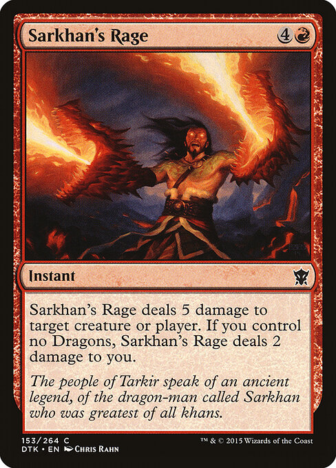 Sarkhan's Rage — Front