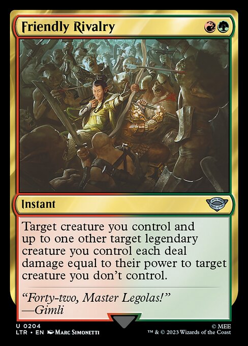 Friendly Rivalry — Front