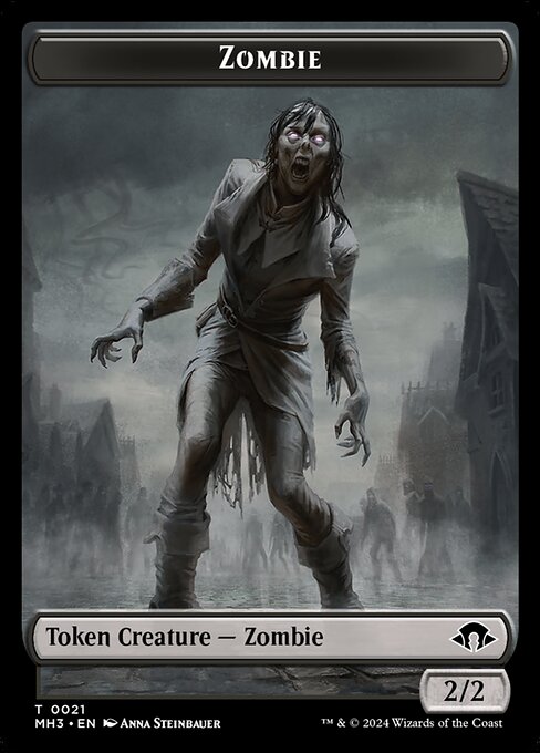 Zombie // Insect (0027) Double-Sided Token — Front — Zombie
