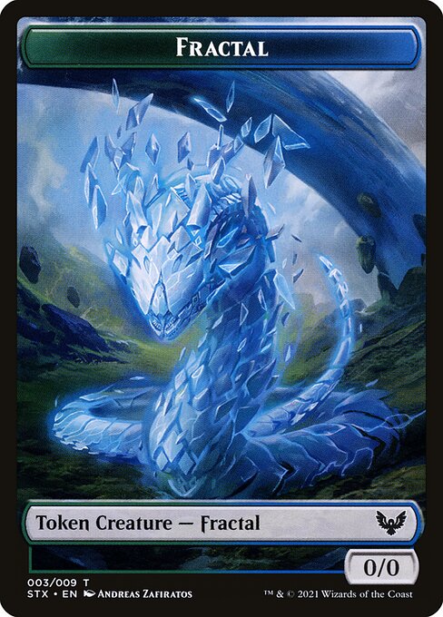 Fractal (3) // Inkling (4) Double-sided Token — Front — Fractal