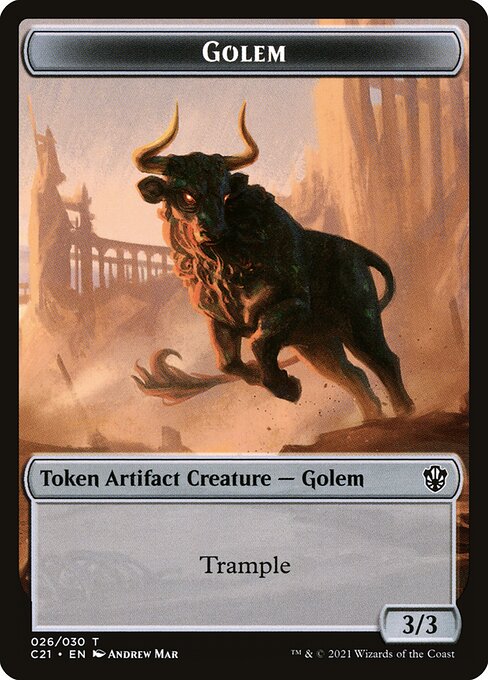 Golem (026) // Thopter Double-Sided Token — Front — Golem