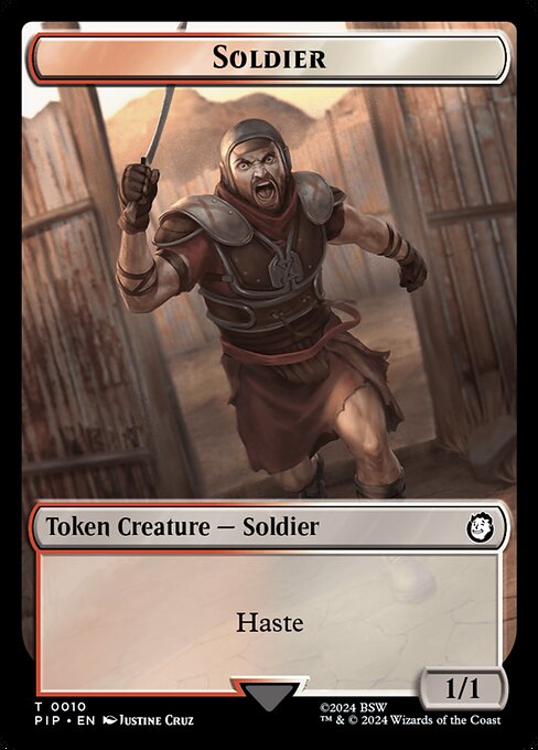 Soldier (0010) // Food (0012) Double-Sided Token — Front — Soldier