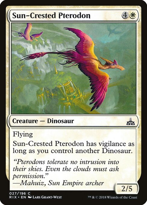 Sun-Crested Pterodon — Front