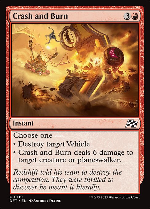 Crash and Burn — Front