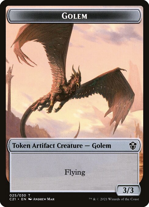 Golem (025) // Thopter Double-Sided Token