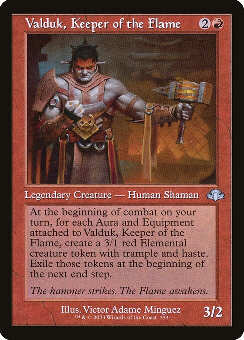 Valduk, Keeper of the Flame (Retro Frame) — Front
