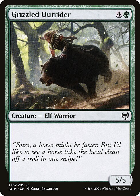 Grizzled Outrider — Front