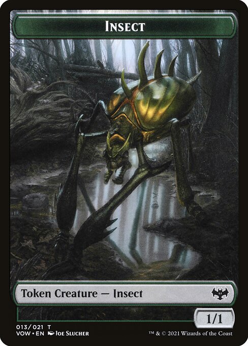 Insect // Spirit Cleric Double-Sided Token — Front — Insect