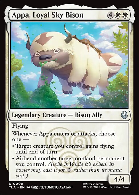 Appa, Loyal Sky Bison — Front