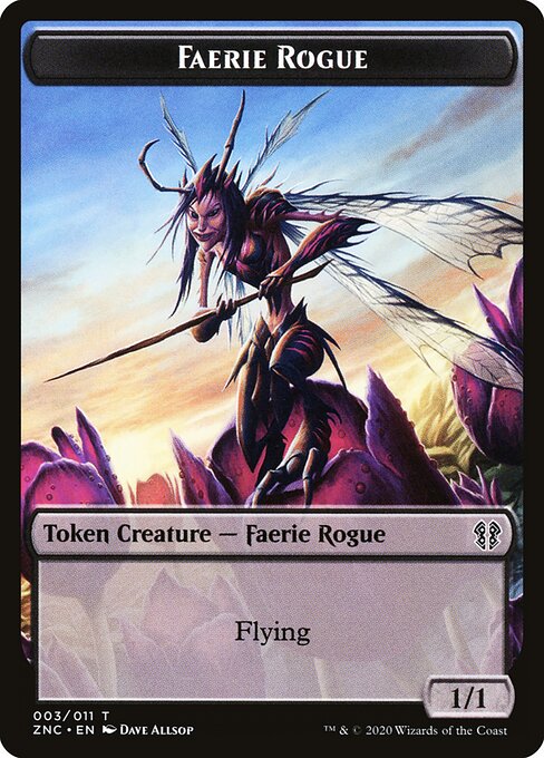 Faerie Rogue // Goblin Rogue Double-Sided Token — Front — Faerie Rogue