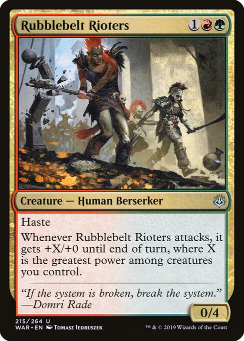 Rubblebelt Rioters — Front