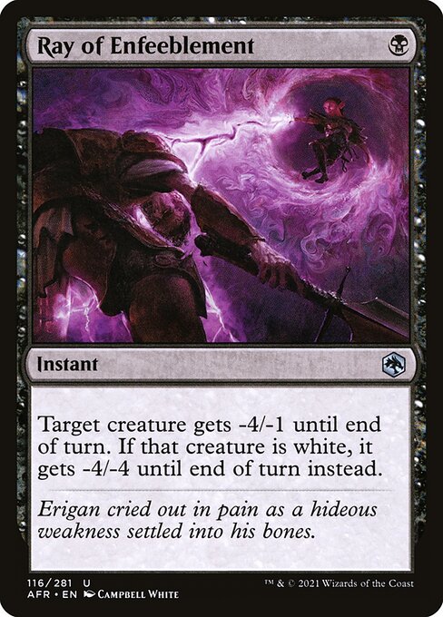 Ray of Enfeeblement — Front