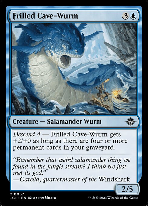 Frilled Cave-Wurm — Front