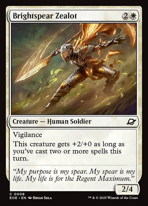 Brightspear Zealot — Front