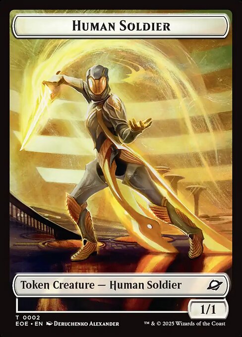Human Soldier // Lander (0004) Doubled-Sided Token — Front — Human Soldier