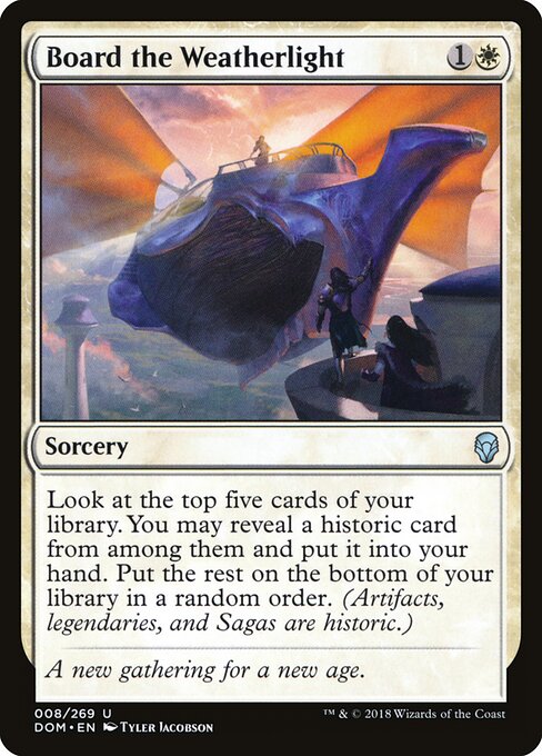 Board the Weatherlight — Front