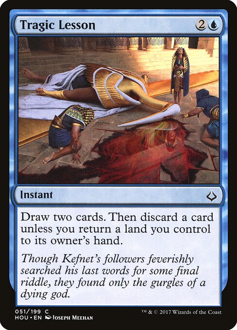 Tragic Lesson — Front