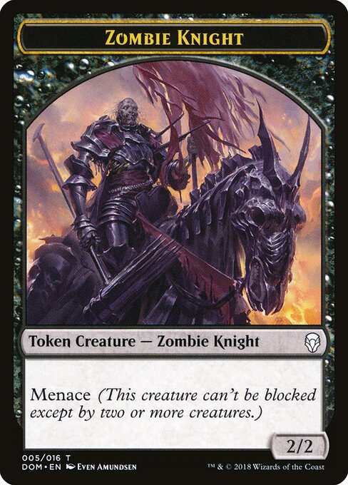 Zombie Knight Token — Front