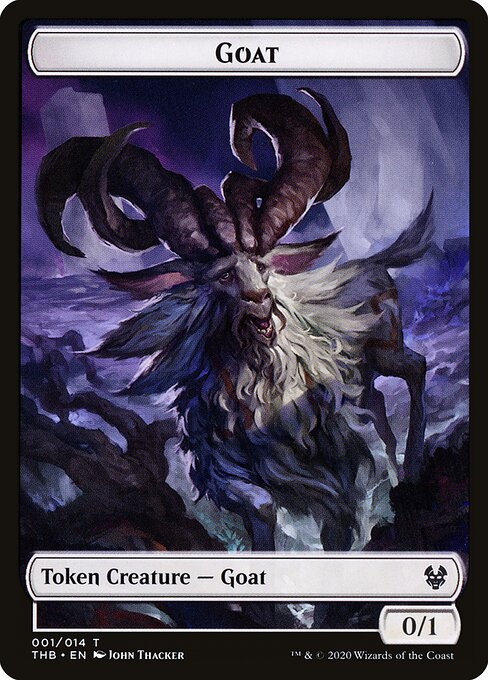 Goat // Human Soldier Double-Sided Token — Front — Goat
