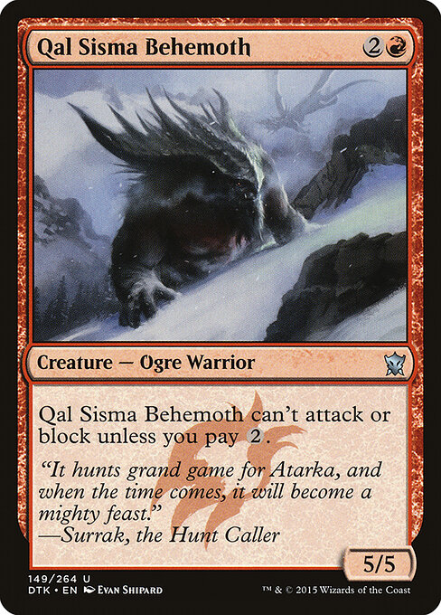 Qal Sisma Behemoth — Front
