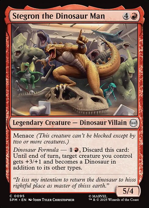 Stegron the Dinosaur Man — Front