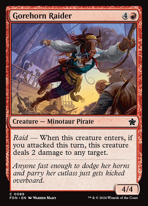 Gorehorn Raider — Front