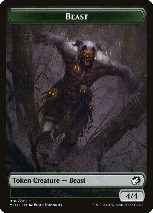 Beast // Spider (011) Double-Sided Token