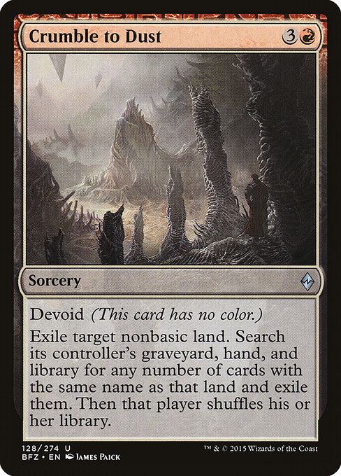 Crumble to Dust — Front
