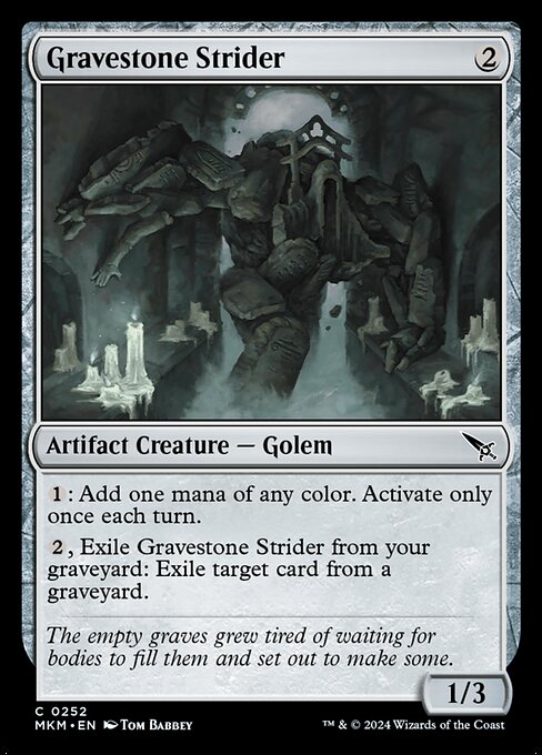 Gravestone Strider — Front