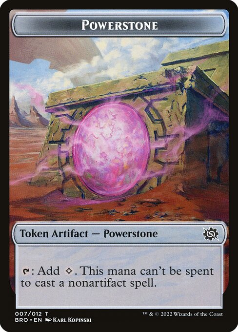 Powerstone // Emblem - Saheeli, Filigree Master Double-Sided Token — Front — Powerstone