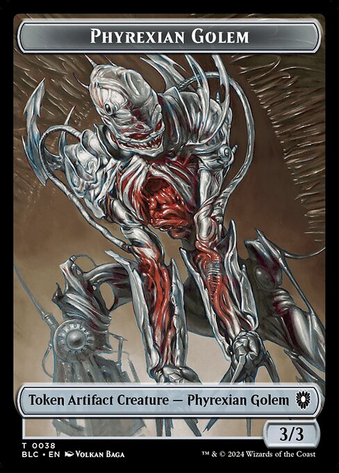 Phyrexian Golem // Faerie Double-Sided Token