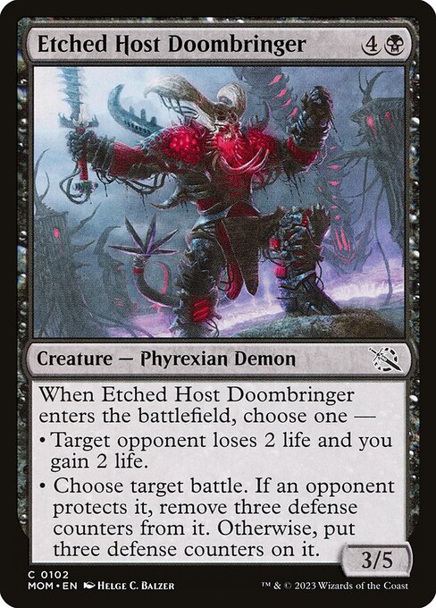 Etched Host Doombringer — Front