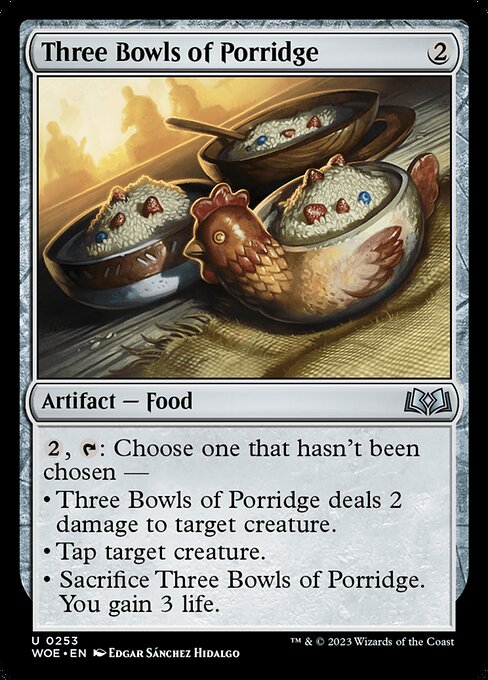 Three Bowls of Porridge — Front