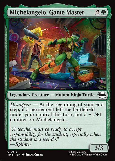 Michelangelo, Game Master — Front