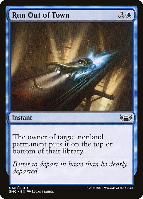 Run Out of Town — Front