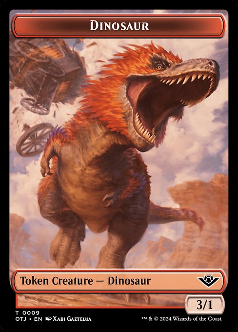 Dinosaur // Plot Double-Sided Token — Front — Dinosaur