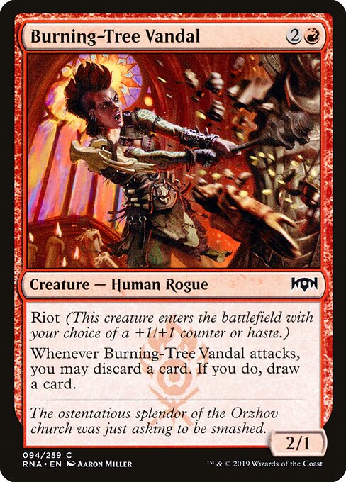 Burning-Tree Vandal — Front