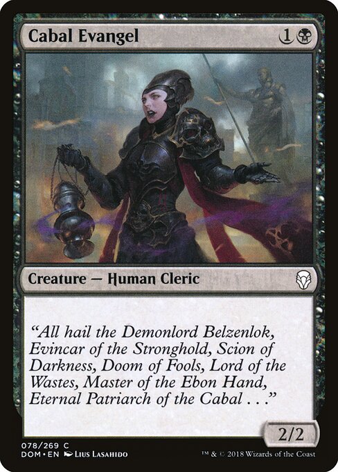 Cabal Evangel — Front